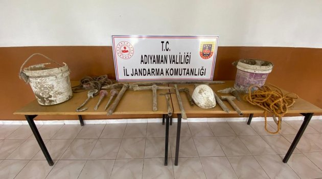 Adıyaman'da kaçak kazı operasyonu: 2 gözaltı