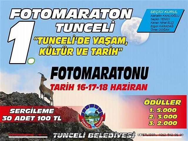 TUNCELİ’DE ÖDÜLLÜ FOTO MARATON HEYECANI BAŞLIYOR